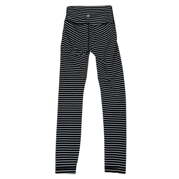 Lululemon Align HR Yoga Pants Black White Stripe Size 2 High Rise - Picture 1 of 6